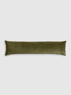 Oversized velvet cotton lumbar pillow cover 24 x 48 Moss Brown sold out!